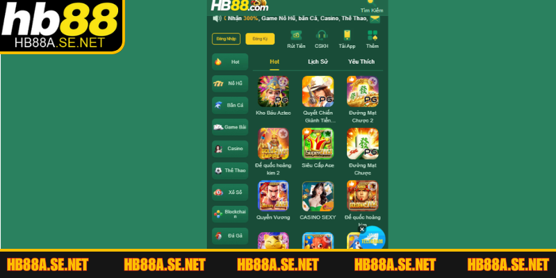 Nổ Hũ HB88 - Cơ Hội Hốt Jackpot Triệu Người Mê 2 Sảnh hợp tác với nhiều đối tác phát triển game hàng đầu