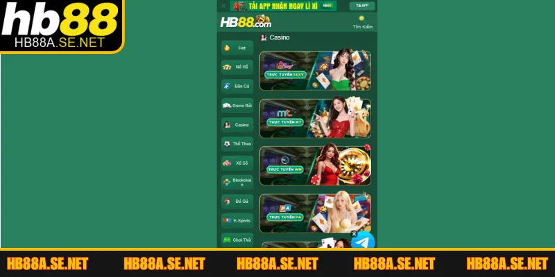 Casino HB88 - Live Dealer Quyến Rũ, Chơi Là Ghiền 2 Top các đối tác phát triển game tại HB88